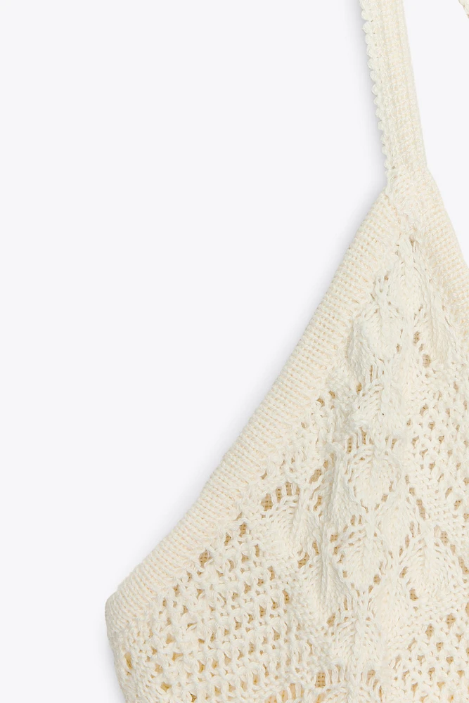ROBE LONGUE EN MAILLE POINTELLE