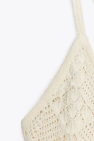 ROBE LONGUE EN MAILLE POINTELLE
