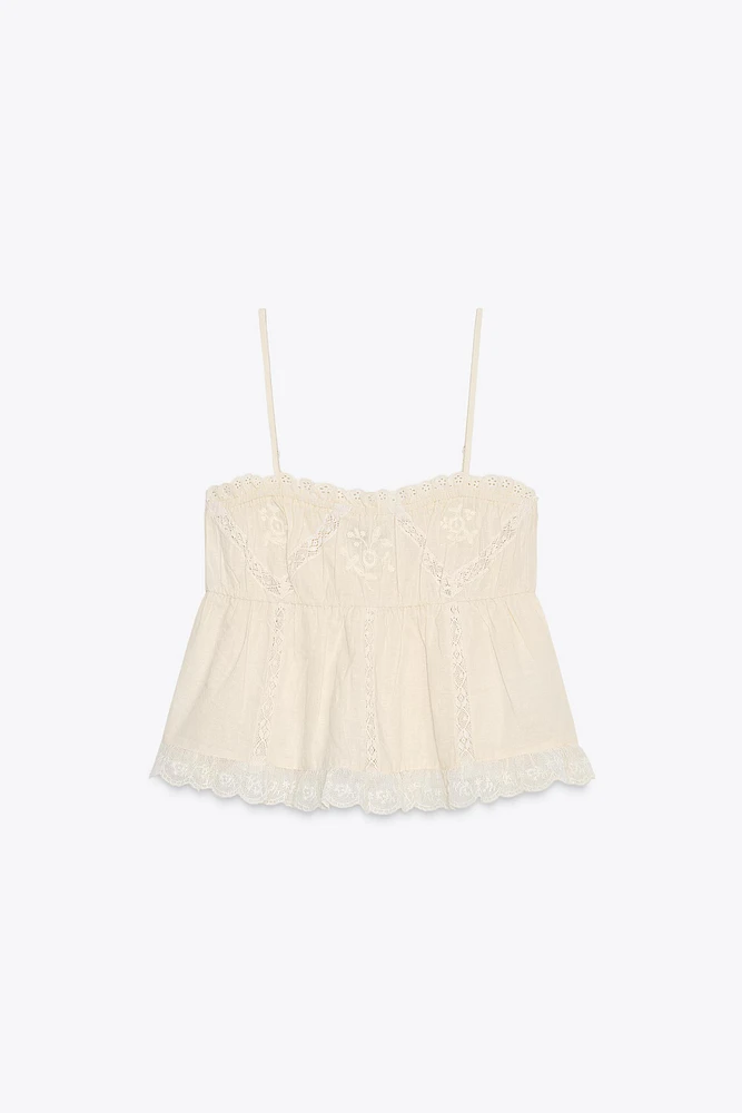 TOP ÉLASTIQUES BRODÉS