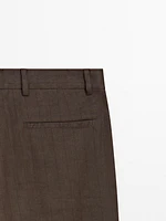 Pantalon straight rayures tennis