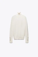 BASIC BUTTONED KNIT SWEATER