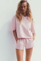 WASHED EFFECT PLUSH SWEATSHIRT