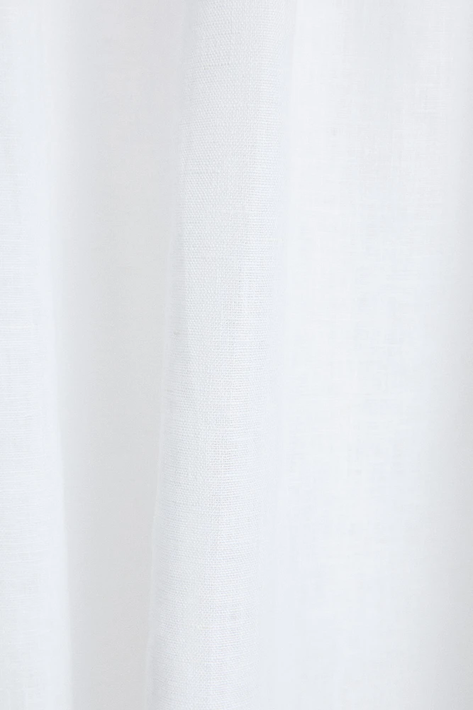 MEDIUM OPACITY DOUBLE-WIDE LINEN CURTAIN