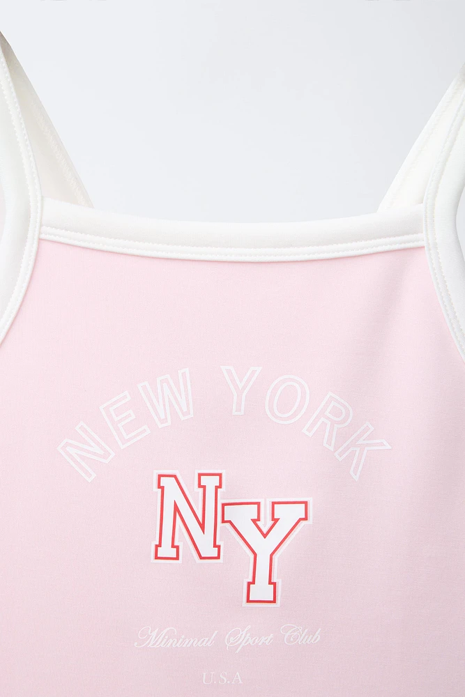 T-SHIRT À BRETELLES AVEC MODAL