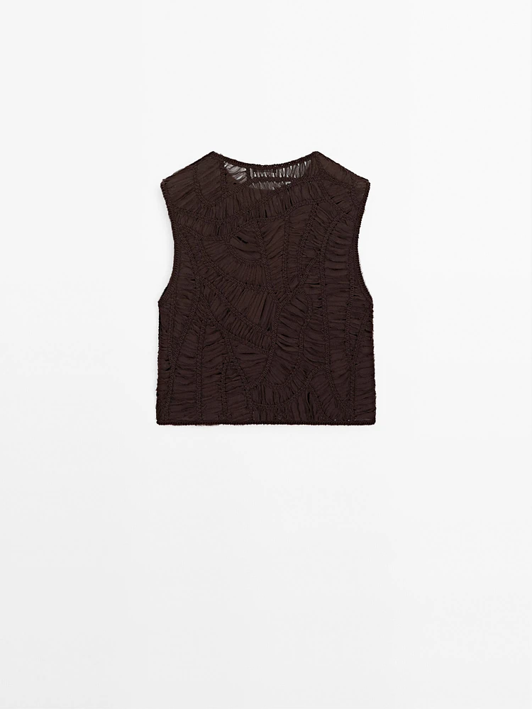 Top crochet ajouré