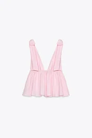 POPLIN BOW TOP