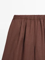 Pantalon large fluide 100 % lin
