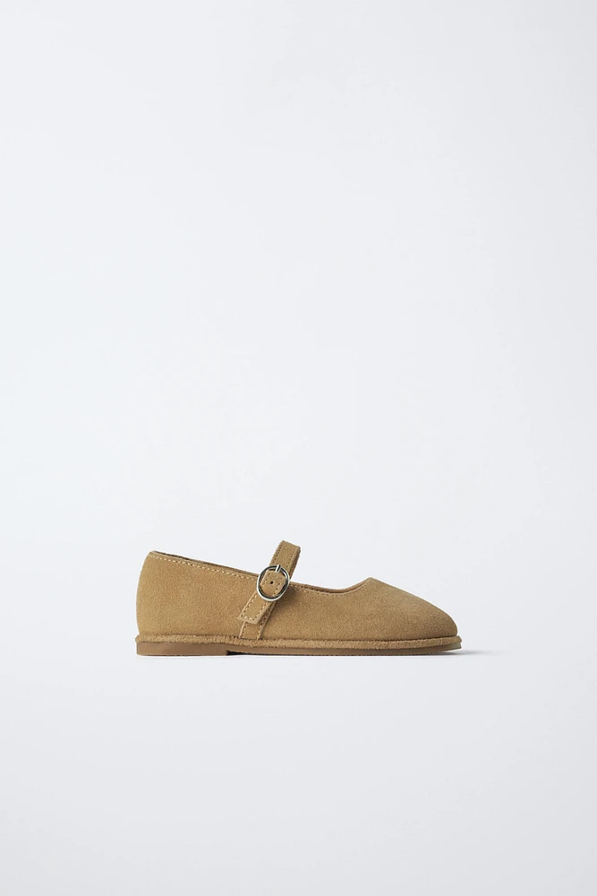 LEATHER BALLET FLATS