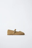 LEATHER BALLET FLATS