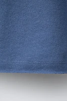 WASHED EFFECT T-SHIRT WITH COTTON AND LINEN