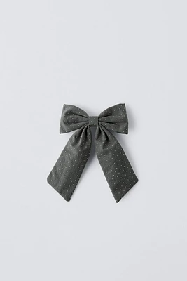 POLKA DOT BOW HAIR CLIP