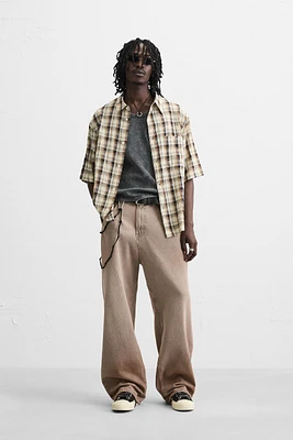 TEXTURED PLAID SHIRT