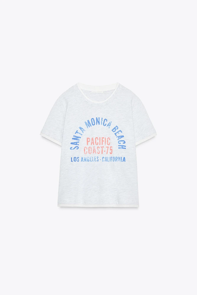 DOUBLE TEXT EFFECT T-SHIRT