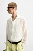 TEXTURED LINEN - COTTON SHIRT