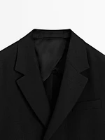 100% linen suit blazer