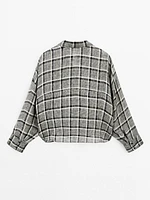 100% linen check shirt