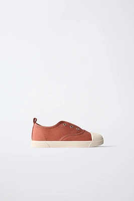 COTTON SNEAKERS WITH ELASTIC STRAP