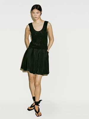 Flowing short skirt with flounce - Limited Edition