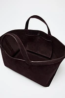 ELONGATED SUEDE SHOPPER