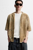 CHEMISE EN MAILLE À IMPRIMÉ ABSTRAIT