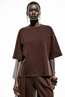 T-SHIRT INTERLOCK EFFET DÉLAVÉ
