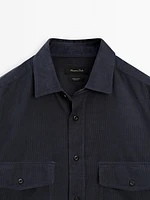 Double-pocket cotton overshirt