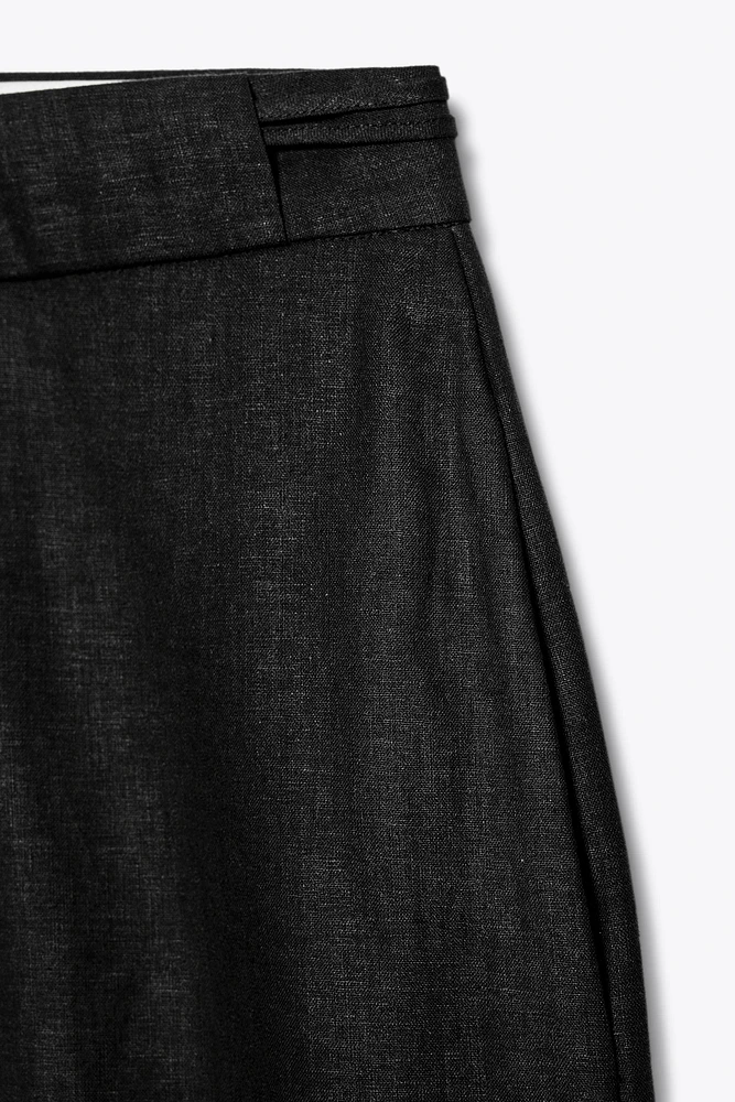 PANTALON LARGE AVEC LIN ZW COLLECTION