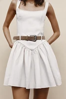 FITTED BELTED SHORT DRESS