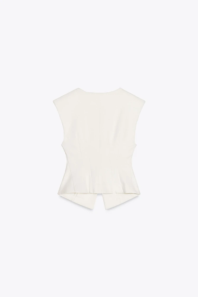 INTERLOCK KNIT VEST TOP