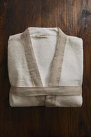 (420 GXM²) COTTON LINEN BATHROBE