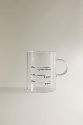 BOROSILICATE GLASS MUG WITH SILK SCREEN