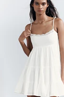 LACE CHIFFON SHORT DRESS