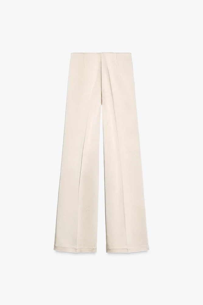 PANTALON SATINÉ TAILLE HAUTE