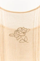 FLORAL EMBROIDERED KNIT TOP