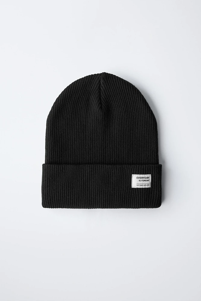 RIBBED COTTON HAT