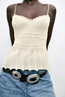 RIBBED KNIT TOP