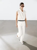 Faux jean wide straight