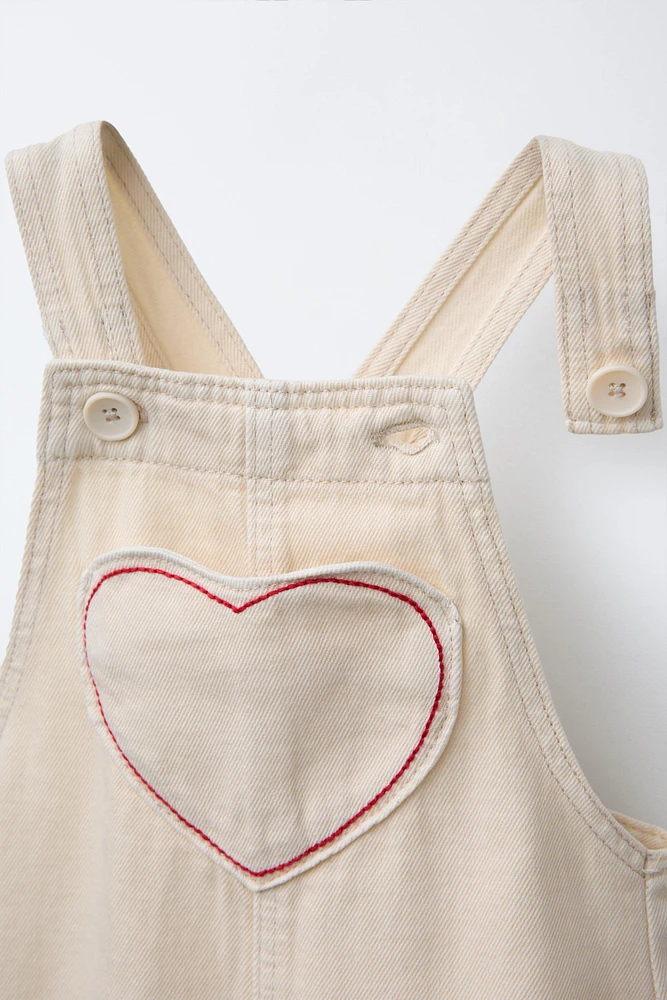 TWILL HEART OVERALLS