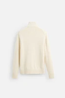 COTTON-WOOL BUTTON SWEATER