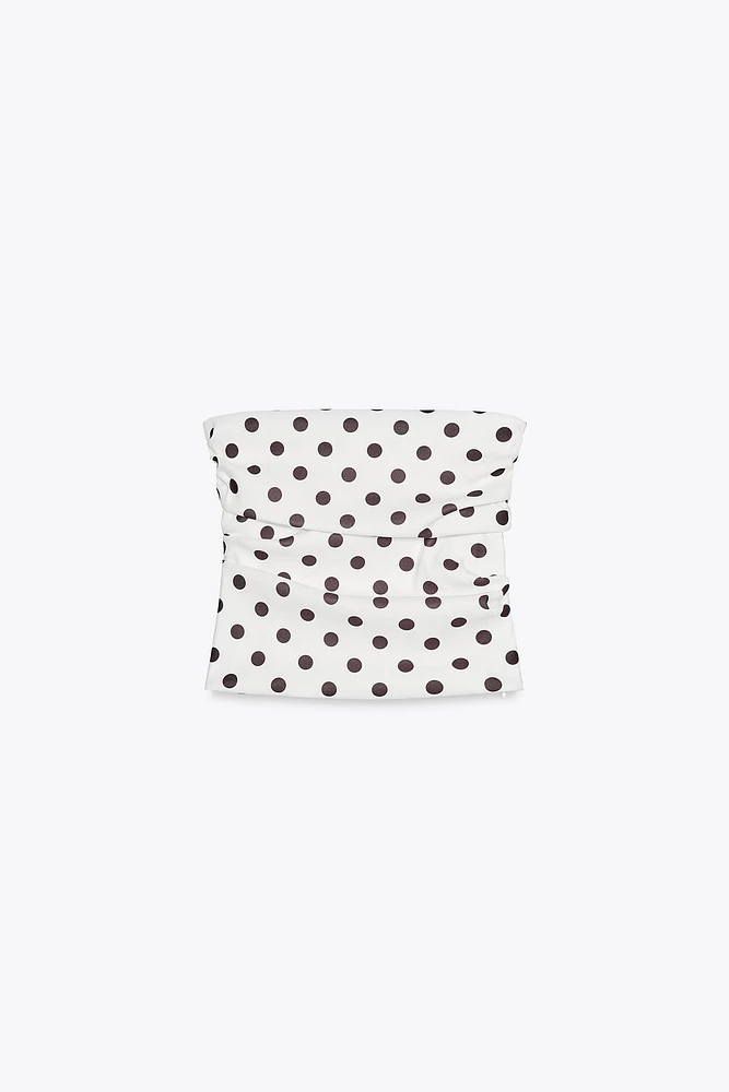 TOP BUSTIER À POIS