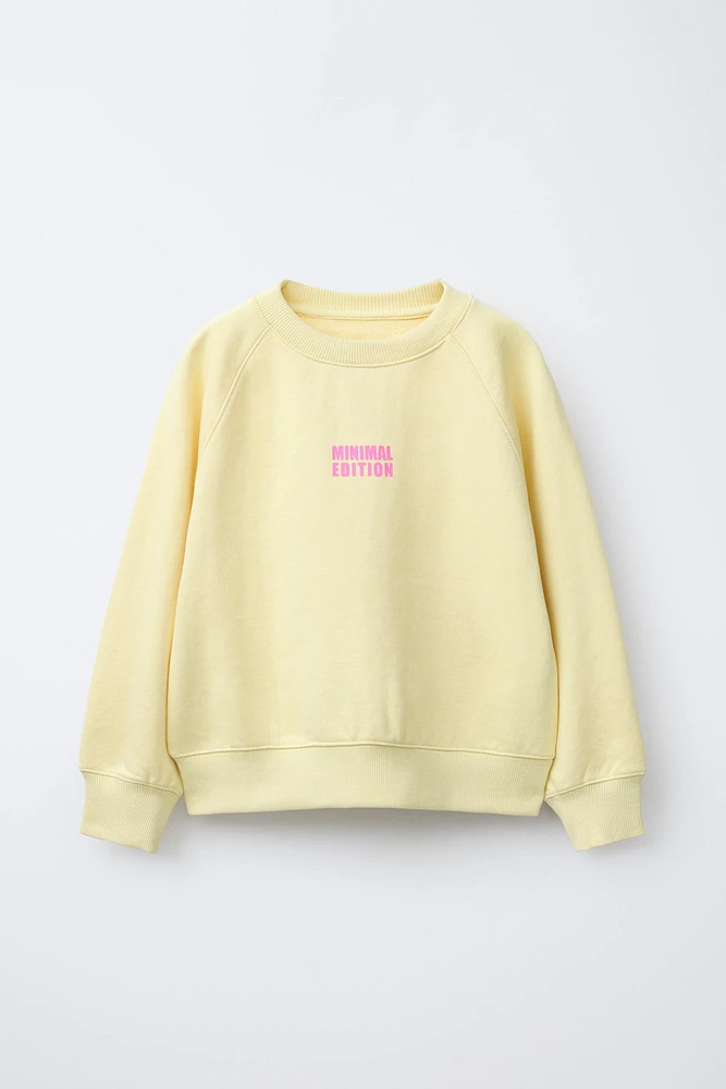 TEXT SWEATSHIRT AND BERMUDA SHORTS SET