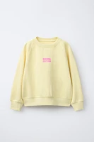 TEXT SWEATSHIRT AND BERMUDA SHORTS SET