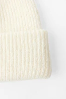 TURNED-UP KNIT BEANIE