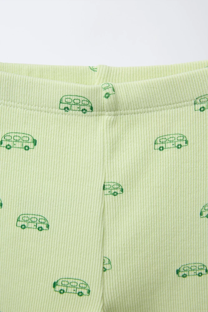 LOT DE DEUX LEGGINGS RIB IMPRIMÉ CARAVANES