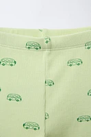 LOT DE DEUX LEGGINGS RIB IMPRIMÉ CARAVANES