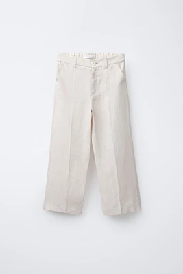 PANTALON DROIT 100 % LIN