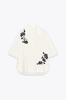 CHEMISE BRODERIES FLEURS ZW COLLECTION