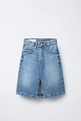 JUPE MI-LONGUE EN JEAN