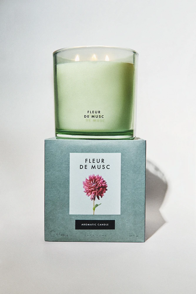 (400 G) BOUGIE PARFUMÉE FLEUR DE MUSC