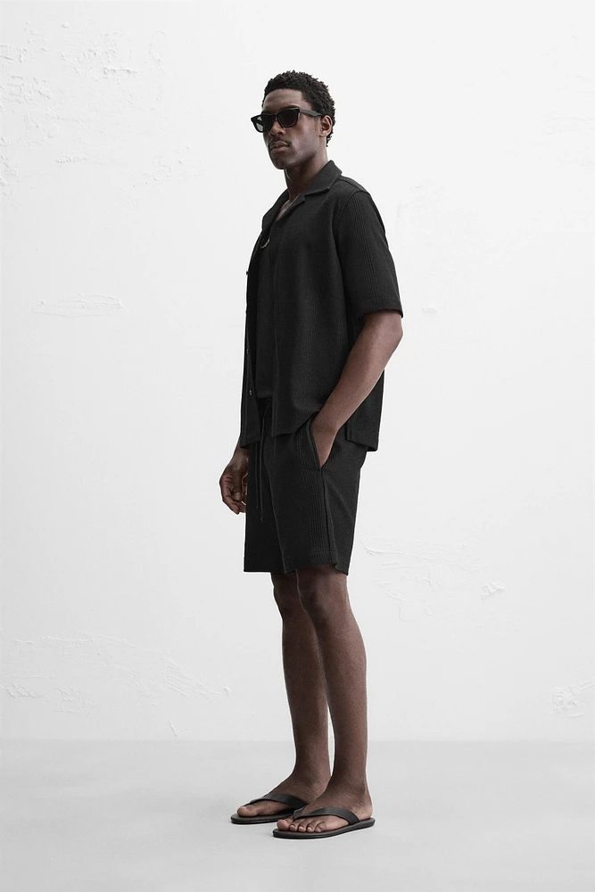 STRIPED JACQUARD SHORTS